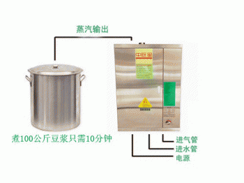 煮豆桨蒸汽机安装